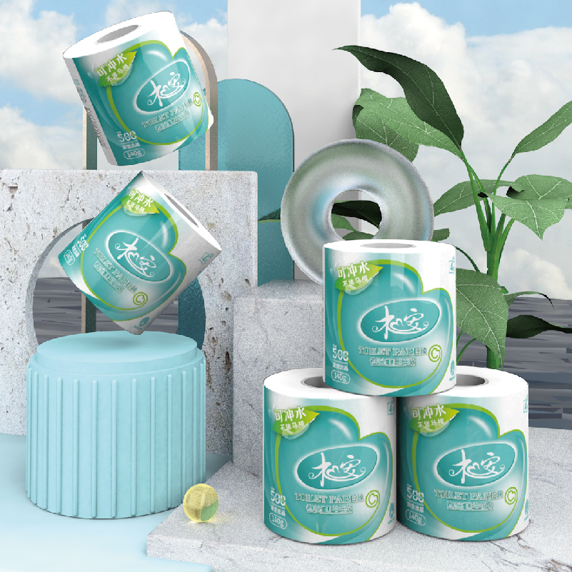 Mianan Core-Packed Toilet Paper, 10 Rolls per Pack